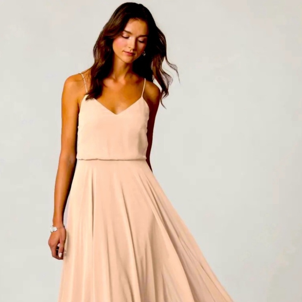 Jenny Yoo Light/Blush Pink Maxi Dress (Bridesmaids Dress)